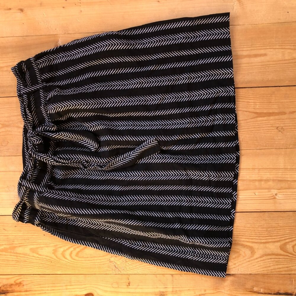 LOFT Womens Linen Belted Mini Skirt
